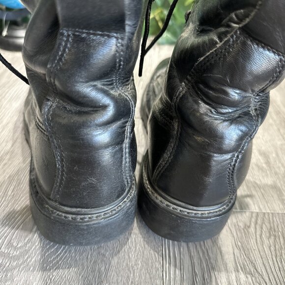 Union Made in The USA Fire Safety Zipper Boots Black Leather Men's size 6 E - Picture 6 of 11